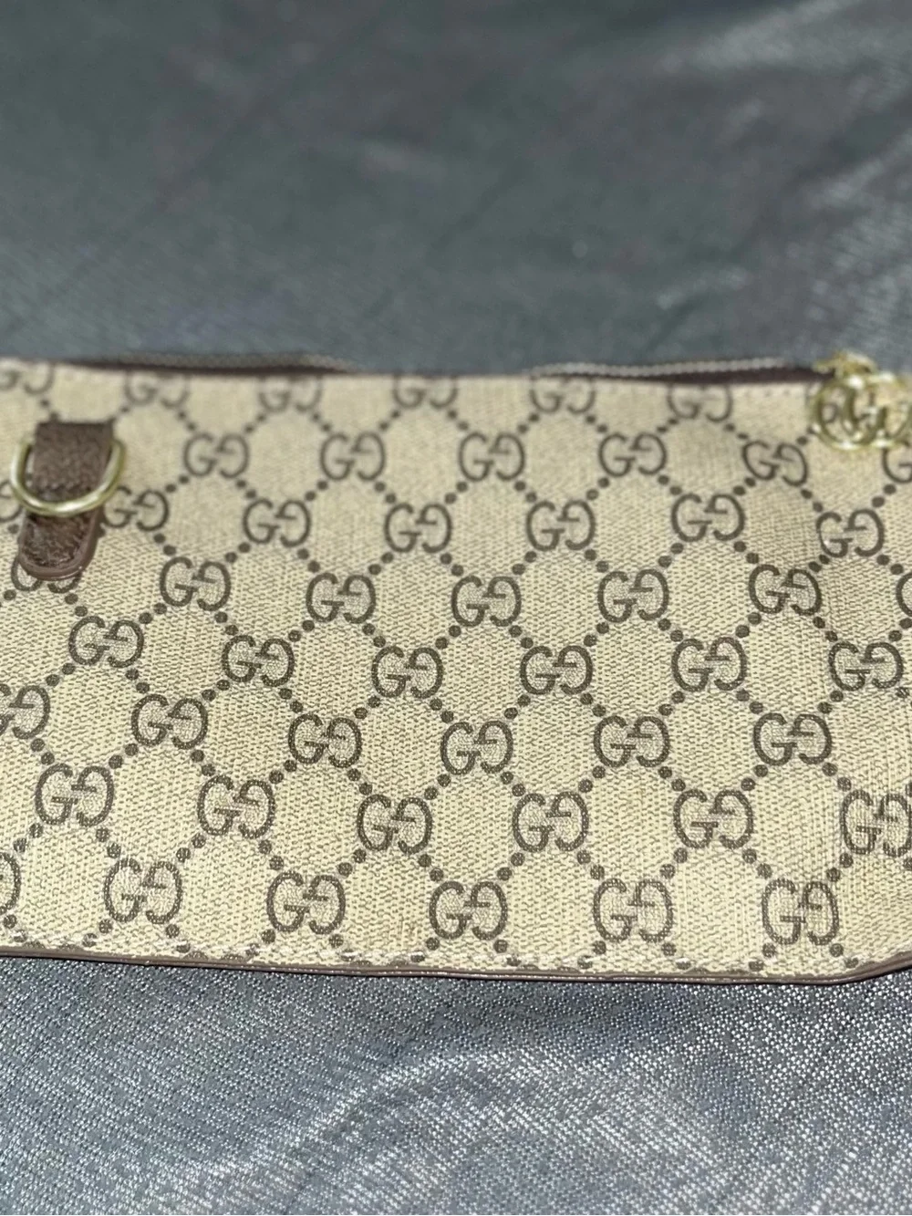 Vintage GG Monogram Zipper Clutch - Flat Canvas Travel Pouch